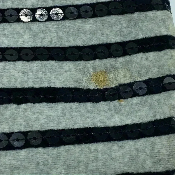 Juicy Couture stripe sparkle large cosmetic  pouch travel iPad case - Picture 5 of 5